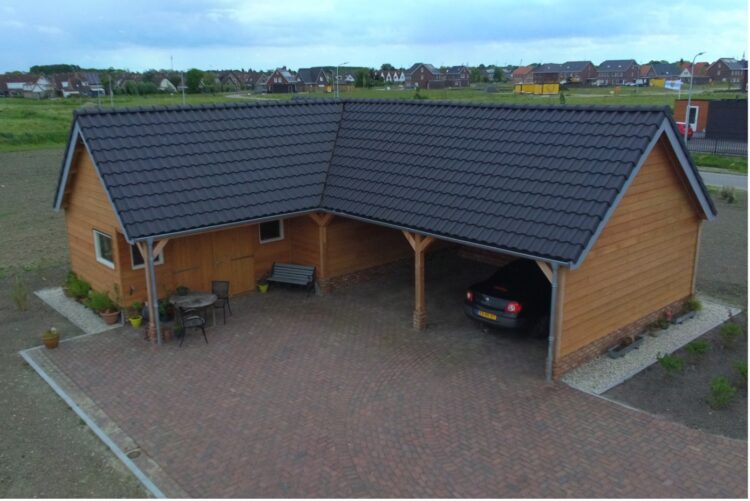 Dubbele Carport met schuurgedeelte